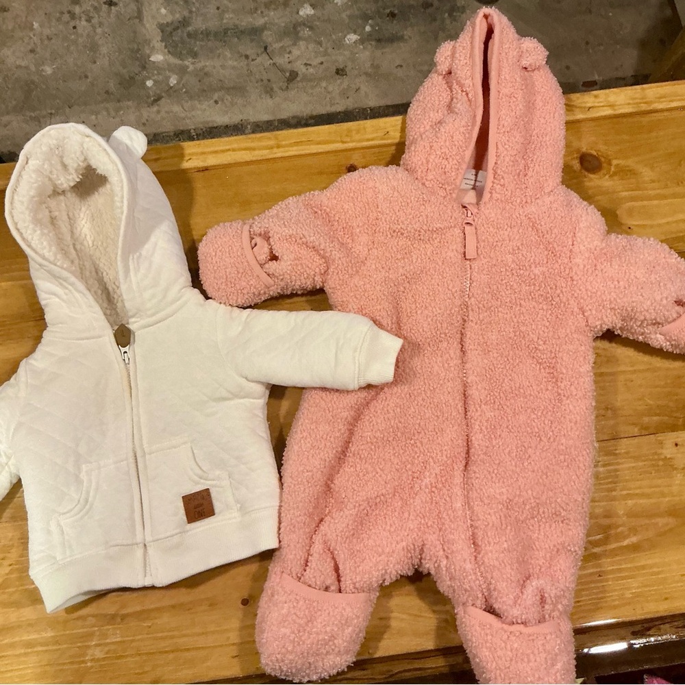 Baby Girls' Sherpa Pram Jumpsuit & Jacket